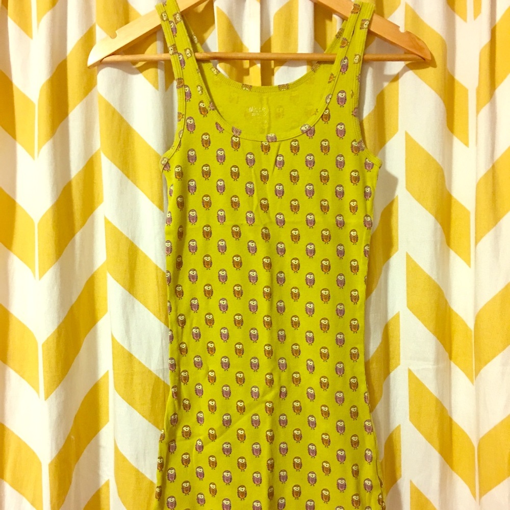 Tank Top with Adorable Owl Detailing
